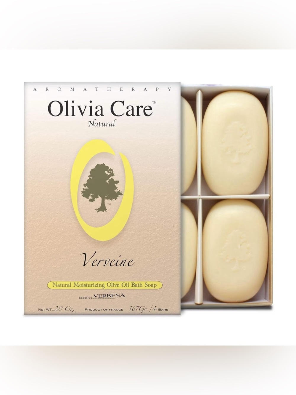 NIB Olivia Care Verbena Natural Moisturizing Olive Oil Bath Soaps